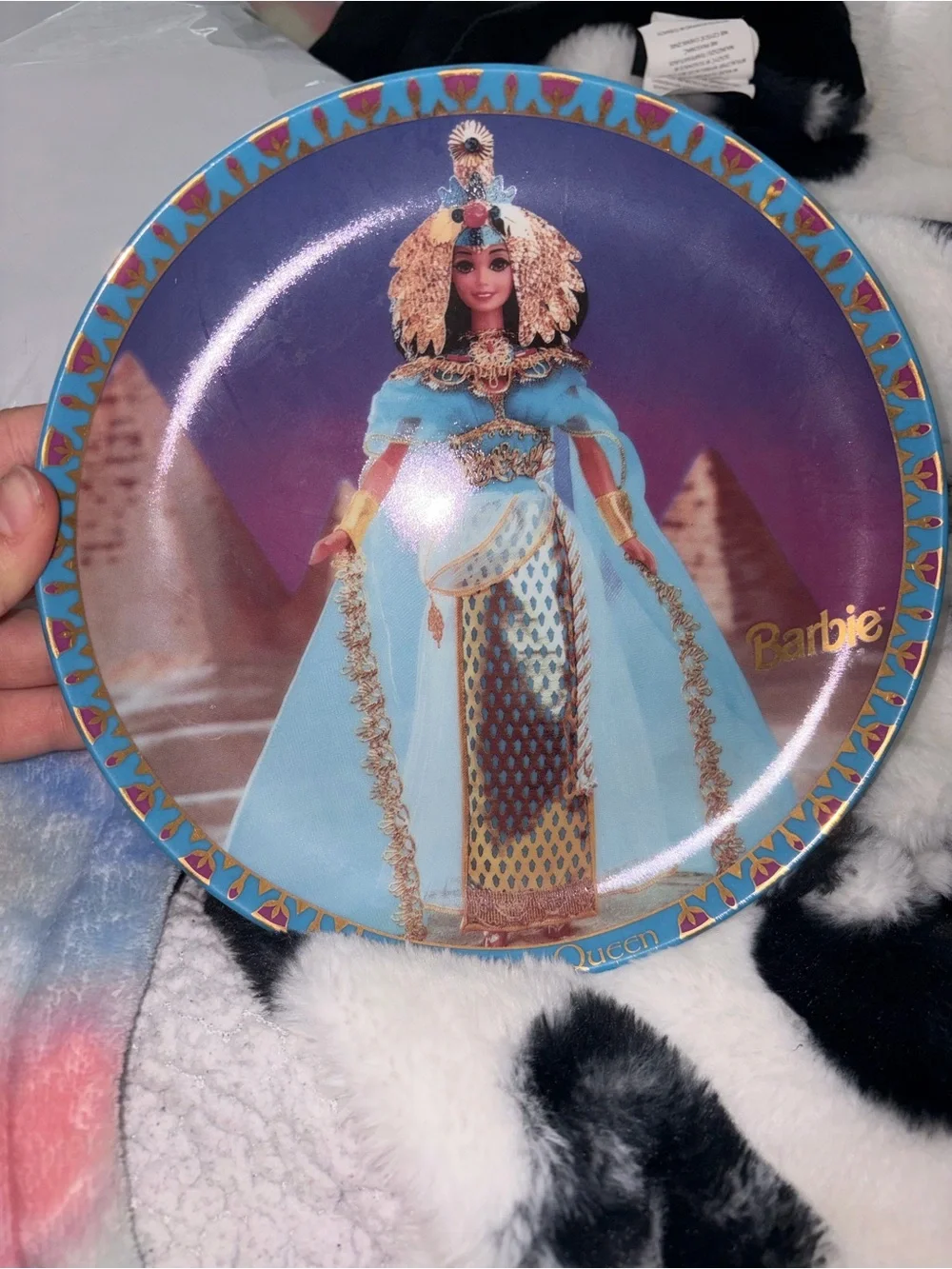 Barbie Blue & Gold Egyptian Queen Party Plate